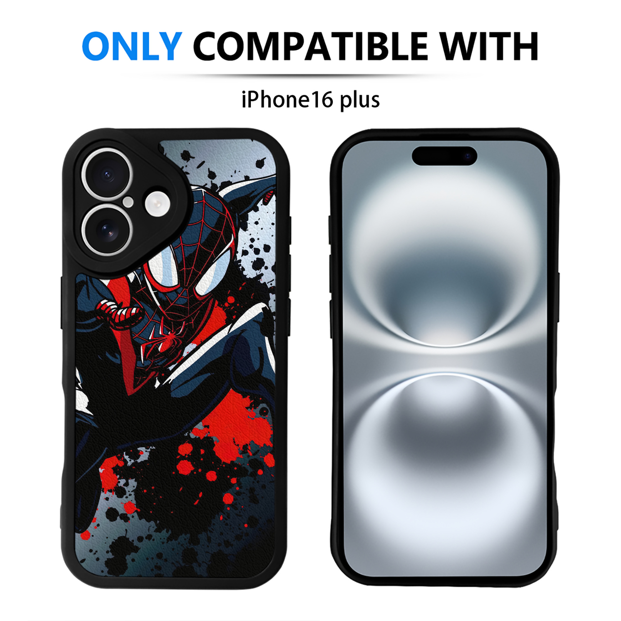Spider Man スパイダーマン 【iPhone 16シリーズ対応】シリコンスマホケース（レザー調） 材質：シリコン